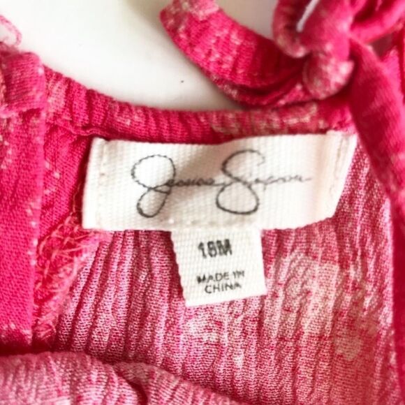 Jessica Simpson soft pom jumpsuit EUC 18 months - Picture 3 of 4